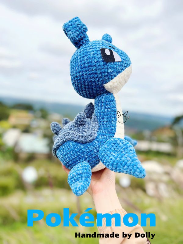 [Freeship] Pokemon Lapras handmade len nhung chenille - Tiệm Len Dolly (quà cho bé, thú len, quà sinh nhật, quà tặng,.)