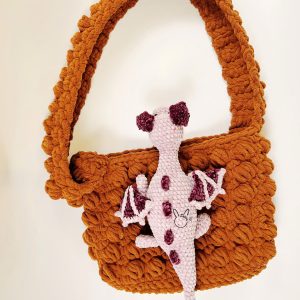 [Freeship] Rồng con tím pastel handmade len nhung chenille - Dolly Handmade Đà Lạt (quà cho bé, thú len, quà sinh nhật, quà tặng,